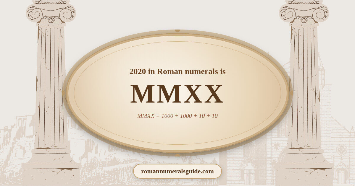 2020 in Roman notation - MMXX